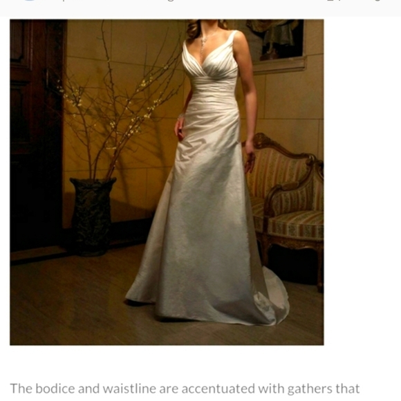 casablanca Dresses & Skirts - Taffeta Ruched Wedding Gown Casablanca C1831